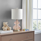 Ellipse Curved Gourd Glass Table Lamp, Set of 2