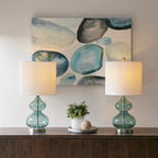 Ellipse Curved Gourd Glass Table Lamp, Set of 2