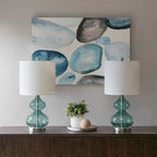 Ellipse Curved Gourd Glass Table Lamp, Set of 2