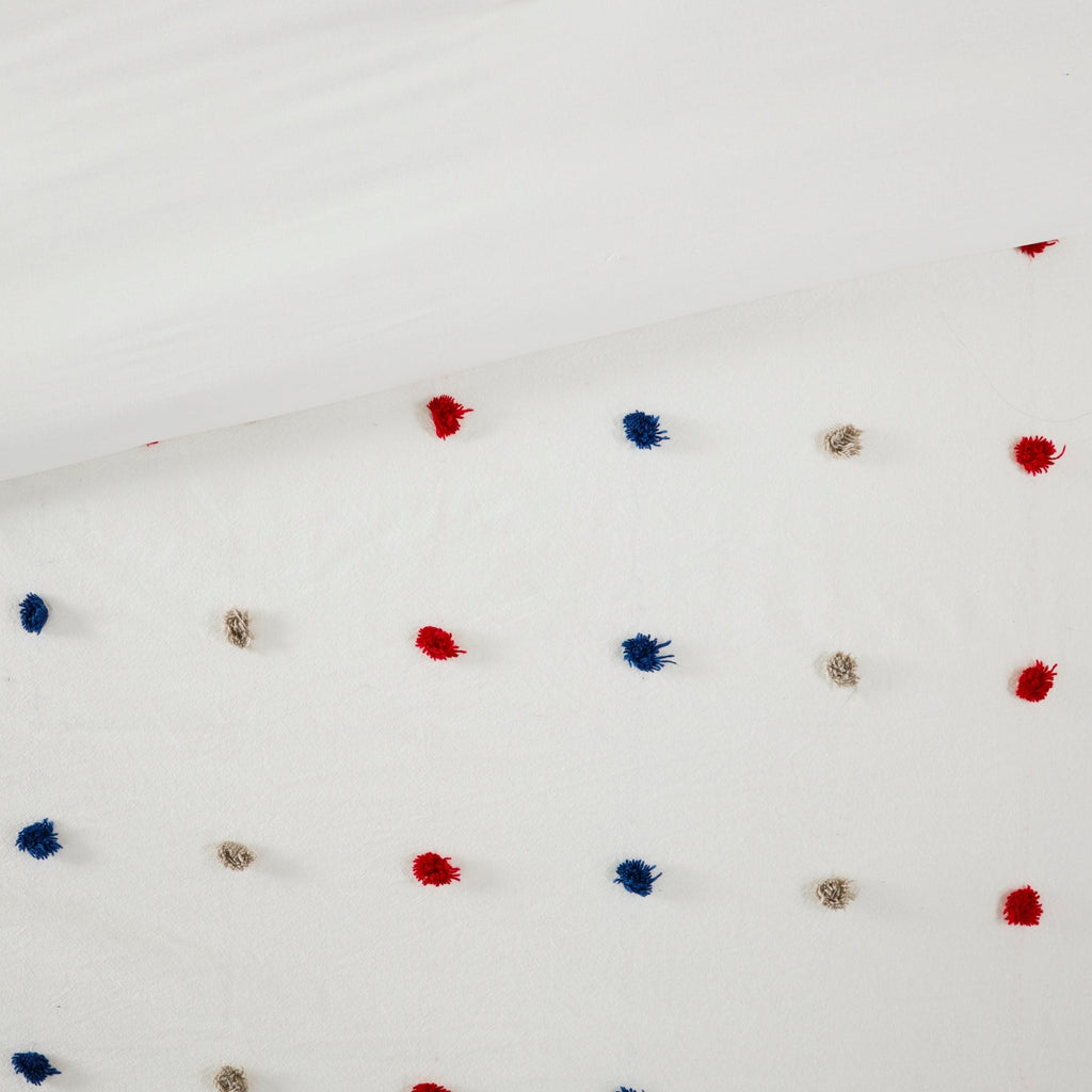 Ensley Cotton Jacquard Pom Pom Comforter Set by Intelligent Design Kids