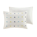 Intelligent Design Kids Ensley Pom Pom Cotton Jacquard Quilt Set with Throw Pillows
