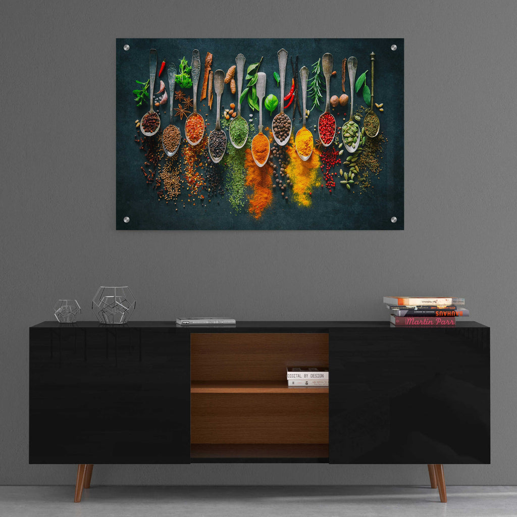 Epic Art 'Colorful Spices,' Acrylic Glass Wall Art