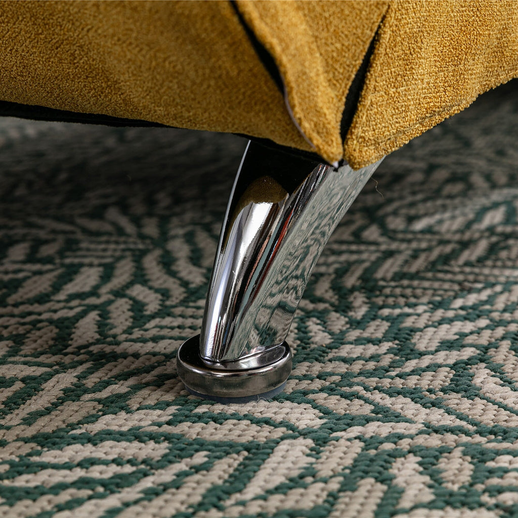 Ergonomic Linen Massage Chaise Lounge Chair Reclining Tufted Upholstered Sleeper with Remote and 5 Vibration Modes