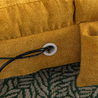 Ergonomic Linen Massage Chaise Lounge Chair Reclining Tufted Upholstered Sleeper with Remote and 5 Vibration Modes