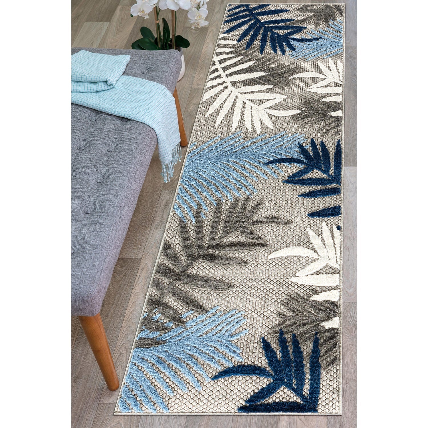 Evora Palm Frond Indoor/Outdoor Area Rug