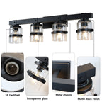 ExBrite Farmhouse 3-lights Bathroom Dimmable Iron Black Vanity Lights Wall Sconces