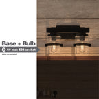 ExBrite Farmhouse 3-lights Bathroom Dimmable Iron Black Vanity Lights Wall Sconces