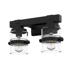 ExBrite Farmhouse 3-lights Bathroom Dimmable Iron Black Vanity Lights Wall Sconces