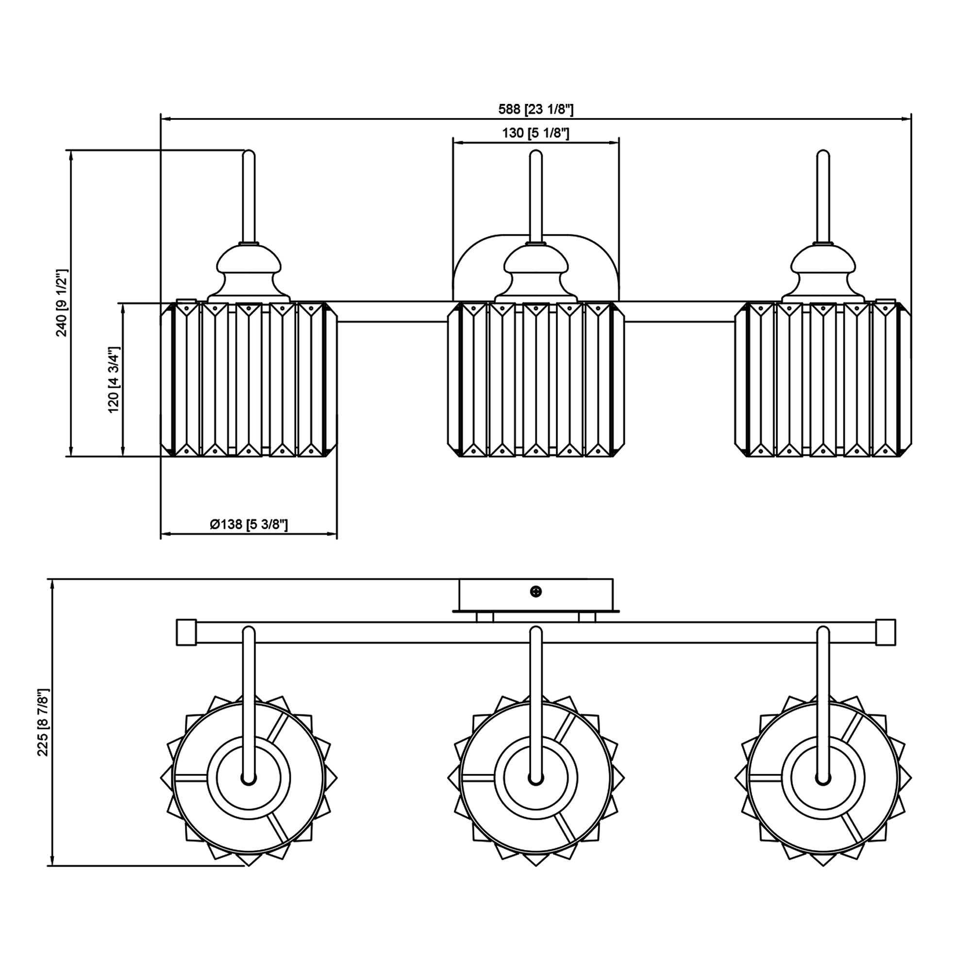 ExBrite Modern Rose Gold 1/2/3/4/5-light Bathroom Dimmable Crystal Vanity Lights Wall Sconces