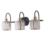 ExBrite Modern Rose Gold 1/2/3/4/5-light Bathroom Dimmable Crystal Vanity Lights Wall Sconces