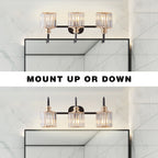 ExBrite Modern Rose Gold 1/2/3/4/5-light Bathroom Dimmable Crystal Vanity Lights Wall Sconces