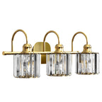 ExBrite Modern Rose Gold 1/2/3/4/5-light Bathroom Dimmable Crystal Vanity Lights Wall Sconces