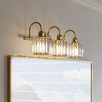 ExBrite Modern Rose Gold 1/2/3/4/5-light Bathroom Dimmable Crystal Vanity Lights Wall Sconces