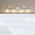 ExBrite Modern Rose Gold 1/2/3/4/5-light Bathroom Dimmable Crystal Vanity Lights Wall Sconces