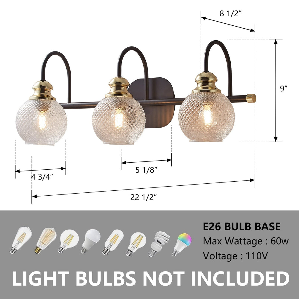 ExBrite Modern Rose Gold 1/2/3/4/5-light Bathroom Dimmable Crystal Vanity Lights Wall Sconces