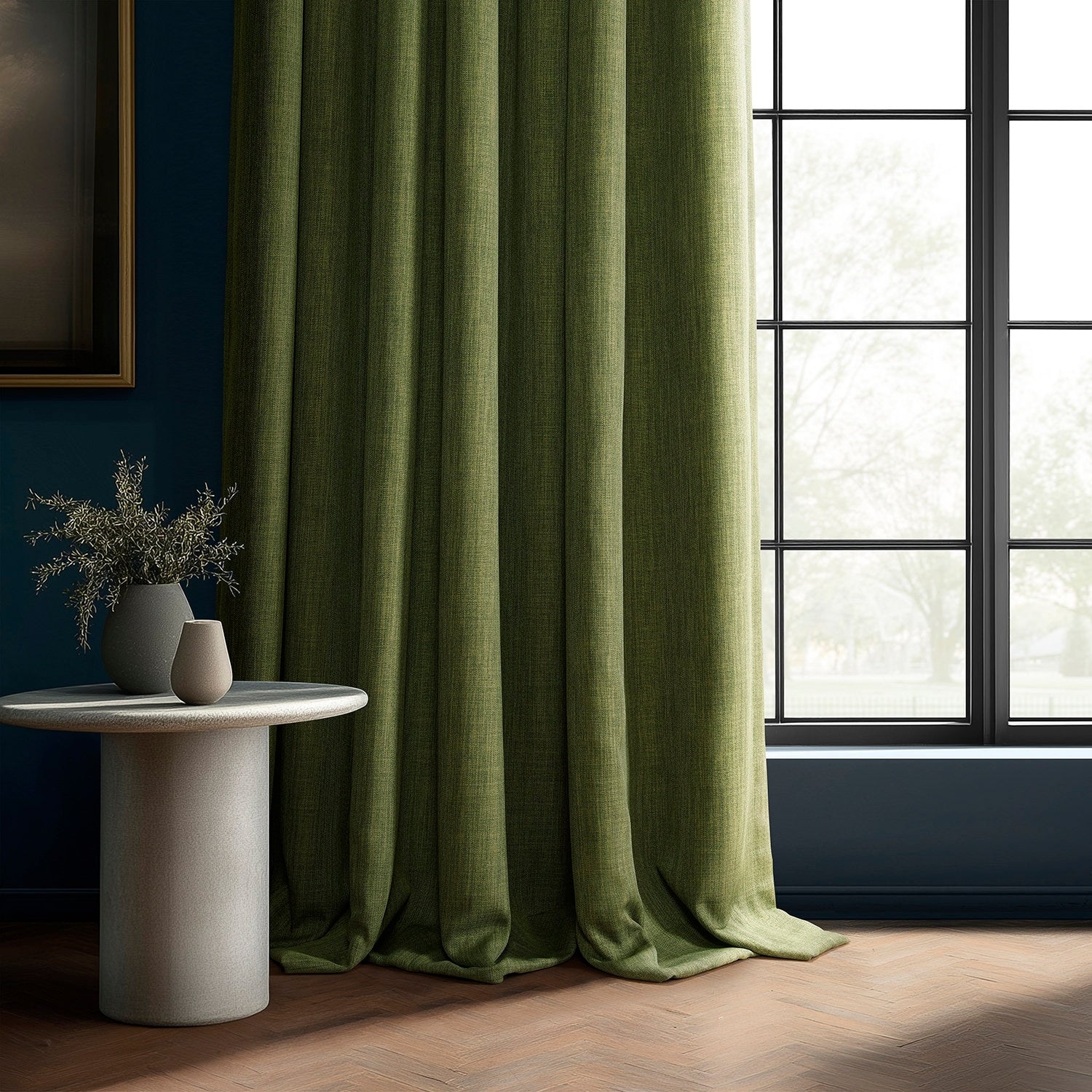 Exclusive Fabrics Faux Linen Extra Wide Room Darkening Curtains (1 Panel)