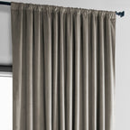 Exclusive Fabrics Extra Wide Heritage Plush Velvet Room Darkening Curtain (1 Panel)