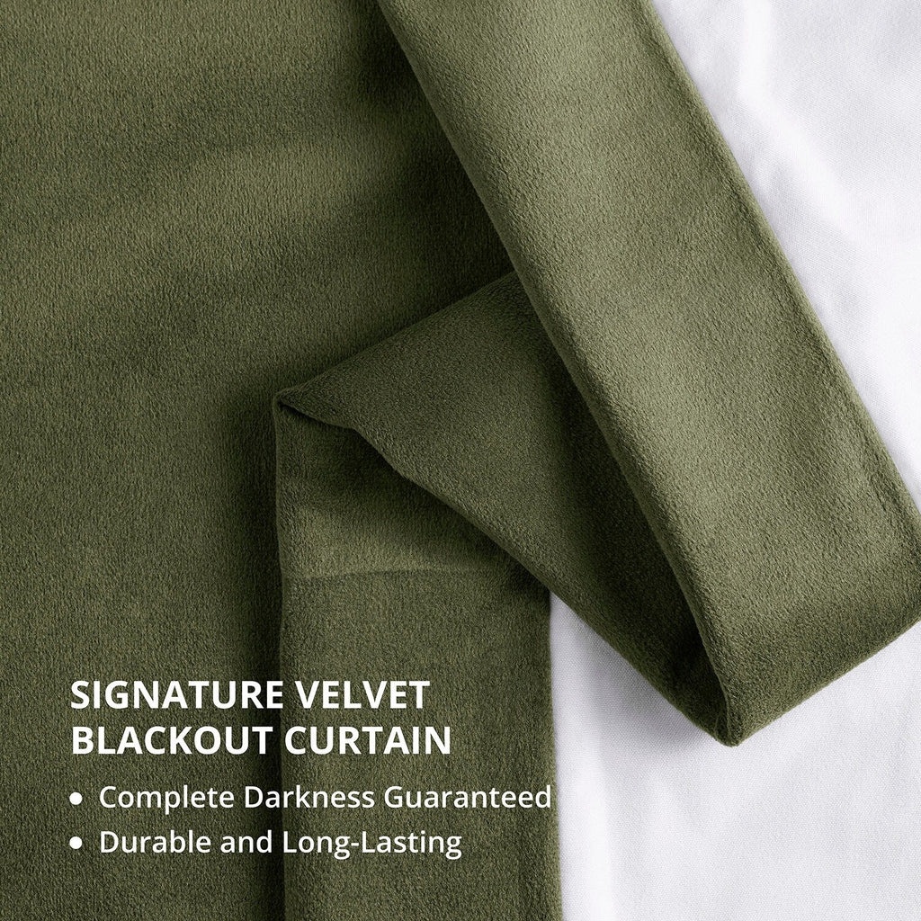 Exclusive Fabrics Signature Extra Wide Blackout Velvet Curtains (1 Panel) - Luxurious Blackout Drapes