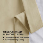 Exclusive Fabrics Signature Extra Wide Blackout Velvet Curtains (1 Panel) - Luxurious Blackout Drapes