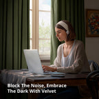 Exclusive Fabrics Signature Extra Wide Blackout Velvet Curtains (1 Panel) - Luxurious Blackout Drapes