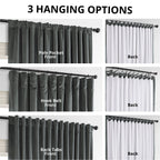 Exclusive Fabrics Signature Extra Wide Blackout Velvet Curtains (1 Panel) - Luxurious Blackout Drapes