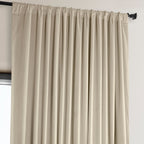 Exclusive Fabrics Signature Plush Velvet Hotel Blackout Curtains (1 Panel) - Luxury Soft Drapery for Light Control & Elegance
