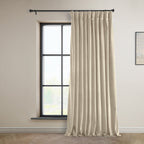 Exclusive Fabrics Signature Plush Velvet Hotel Blackout Curtains (1 Panel) - Luxury Soft Drapery for Light Control & Elegance