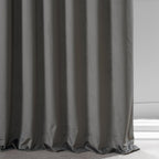 Exclusive Fabrics Signature Plush Velvet Hotel Blackout Curtains (1 Panel) - Luxury Soft Drapery for Light Control & Elegance
