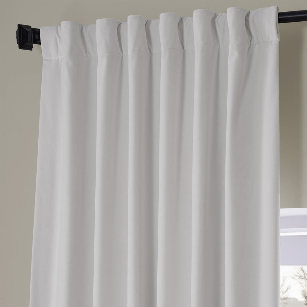 Exclusive Fabrics Signature Plush Velvet Hotel Blackout Curtains (1 Panel) - Luxury Soft Drapery for Light Control & Elegance