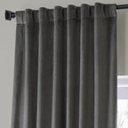 Exclusive Fabrics Signature Plush Velvet Hotel Blackout Curtains (1 Panel) - Luxury Soft Drapery for Light Control & Elegance