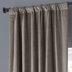 Exclusive Fabrics Signature Plush Velvet Hotel Blackout Curtains (1 Panel) - Luxury Soft Drapery for Light Control & Elegance