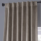 Exclusive Fabrics Signature Plush Velvet Hotel Blackout Curtains (1 Panel) - Luxury Soft Drapery for Light Control & Elegance