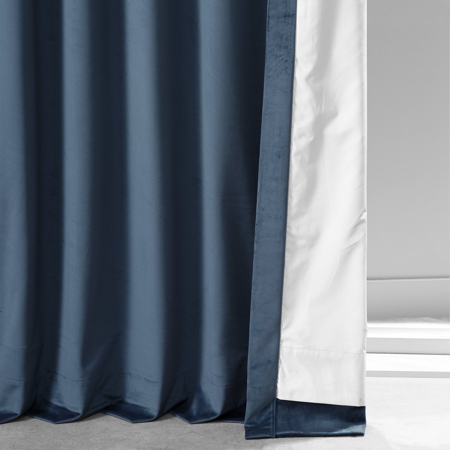 Exclusive Fabrics Signature Plush Velvet Hotel Blackout Curtains (1 Panel) - Luxury Soft Drapery for Light Control & Elegance