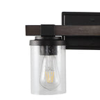 Ferme Iron/Seeded Glass Rustic Farmhouse LED Vanity Light, by JONATHAN Y