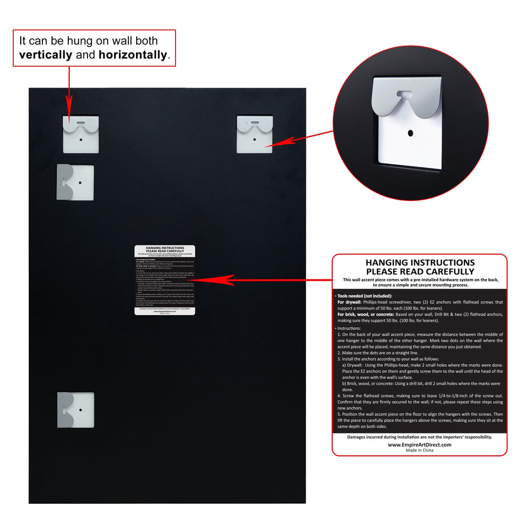 Frameless Beveled Prism Wall Mirror-Square/Rectangluar - Clear