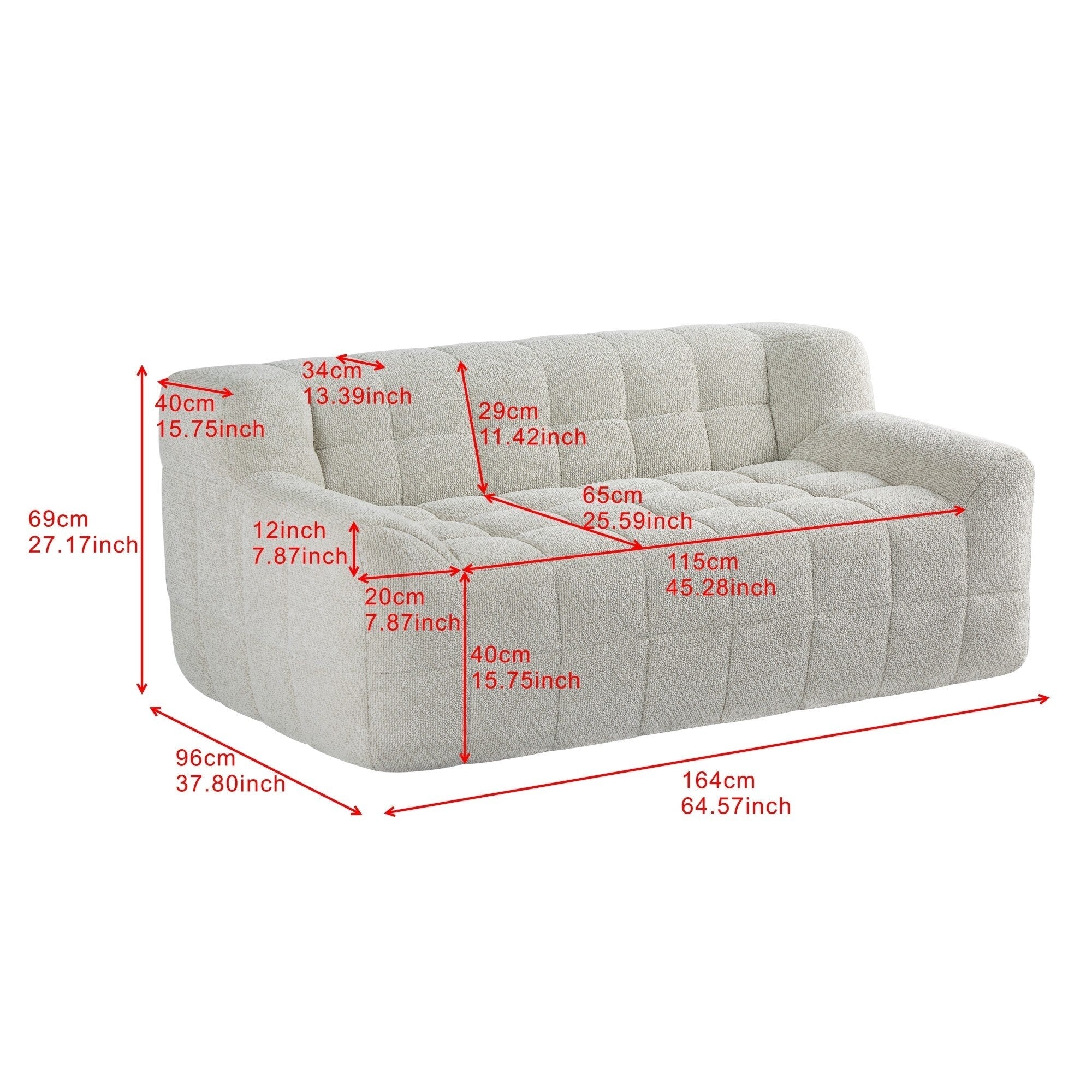 Full Compression Sofa Simplified Style Modular Sofa