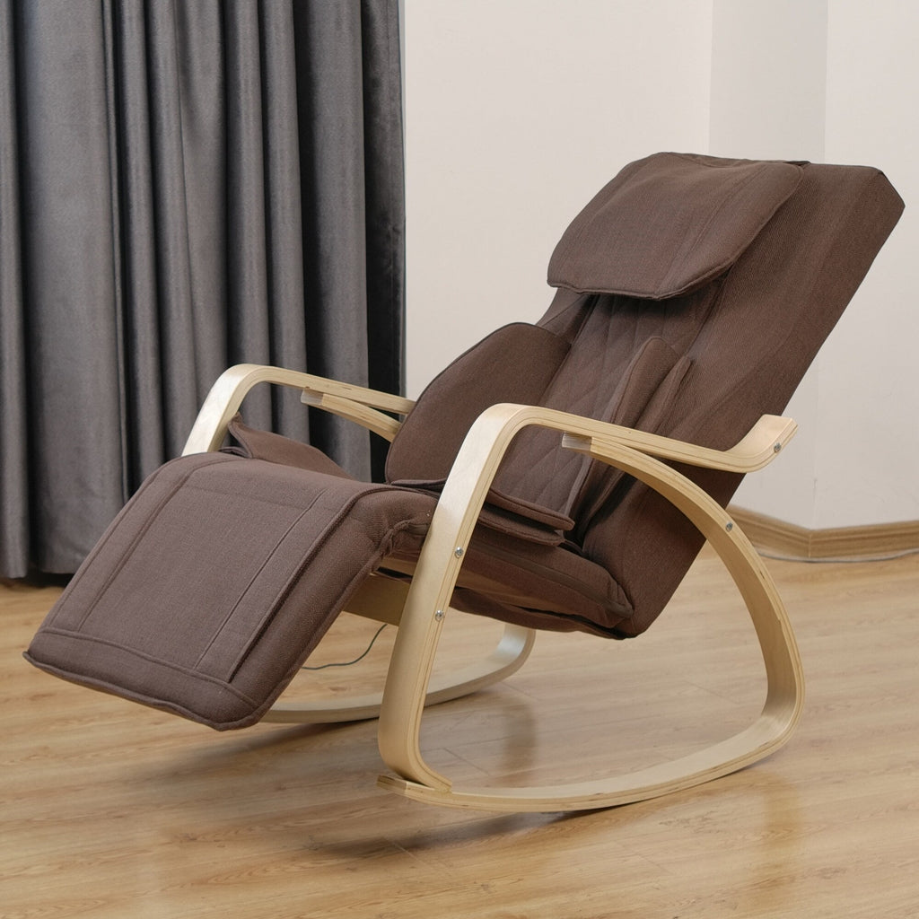 Full Massage Function Recliner Air Pressure Relaxation Chair Adjustable Rocking Chair with Cotton Fabric Cushion