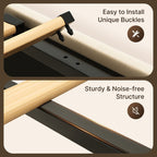 Lift Up Storage Bed Frame, Upholstered Platform Bed Frame with Hydraulic Storage System and Headboard