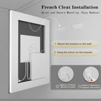 Full Size Front & Back LED Lighted Anti-fog Tempered Glass Wall Bathroom Vanity Mirror