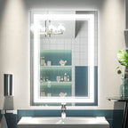 Full Size Front & Back LED Lighted Anti-fog Tempered Glass Wall Bathroom Vanity Mirror