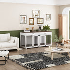 Furniture Style Dog Crate, 64.5 Inch Wooden Large Dog Kennel