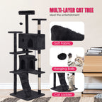 Furniture of America Cat Tree Multi-Level Cat Tower with Ladder, Platforms and Condos