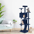Furniture of America Cat Tree Multi-Level Cat Tower with Ladder, Platforms and Condos