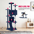 Furniture of America Cat Tree Multi-Level Cat Tower with Ladder, Platforms and Condos