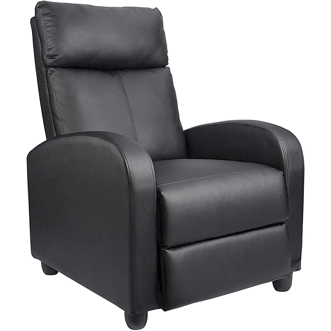 Furniwell PU Leather Sofa Recliner with Padded Seat and Backrest.