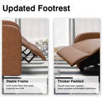 Furniwell PU Leather Sofa Recliner with Padded Seat and Backrest.