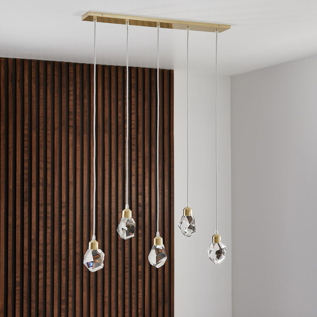 Galway Crystal Rock LED Pendant / Chandelier by iNSPIRE Q Bold