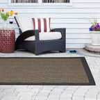 Madison Park Hurley Natural/ Black Textured Chevron Indoor/Outdoor Rug