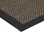 Madison Park Hurley Natural/ Black Textured Chevron Indoor/Outdoor Rug