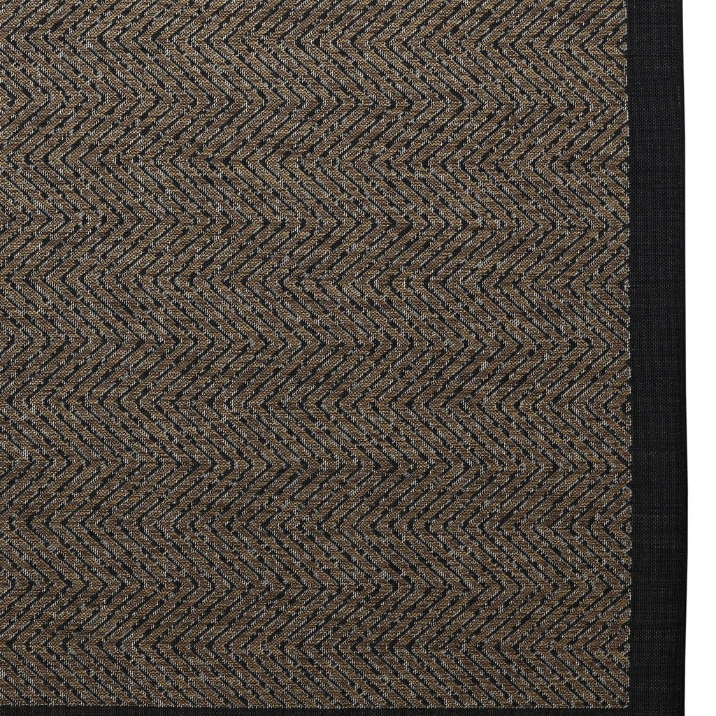 Madison Park Hurley Natural/ Black Textured Chevron Indoor/Outdoor Rug